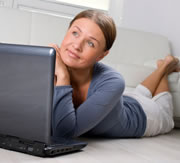 therapist taking class online